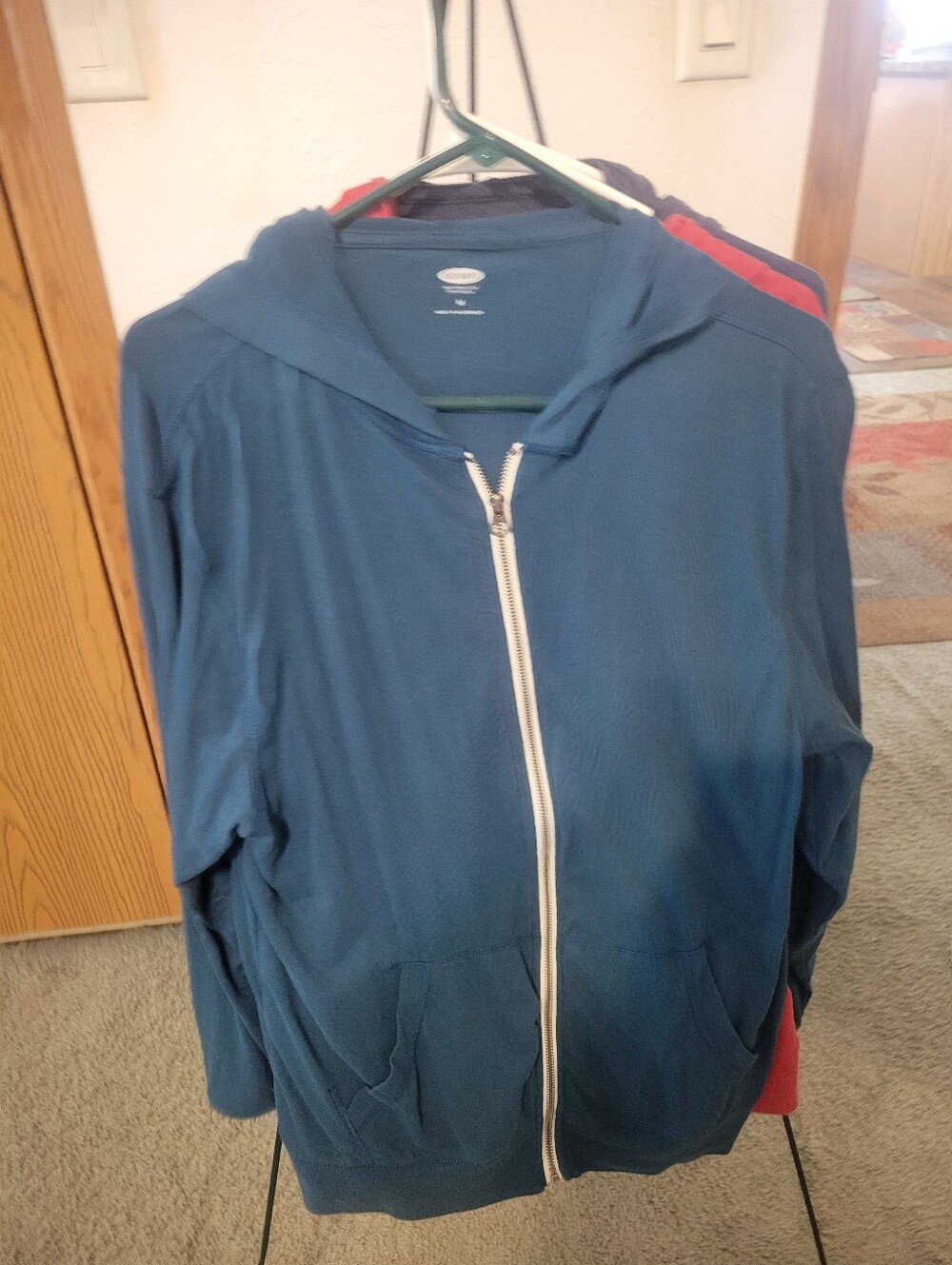 Womans Deep Green Zip-Up Hoodie Jacket